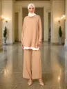 Ladies Tunic Set ,Beige Colore